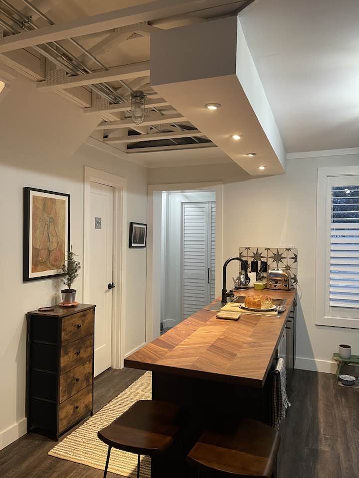 Condo corridor repaint with clean lines